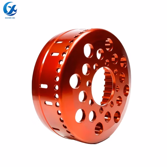 CNC Machining Milling Parts Hard Anodized 7075 Billet Aluminum Clutch Basket for Racing